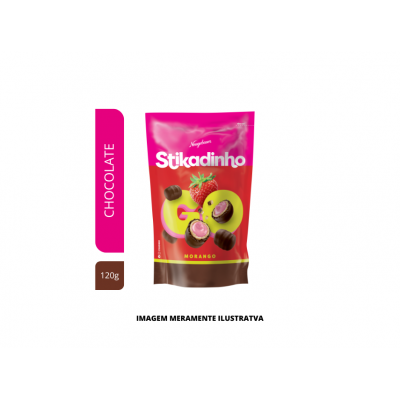 CHOCOLATE - NEUGEBAUER - 120g STIKADINHO GO MORANGO POUCH